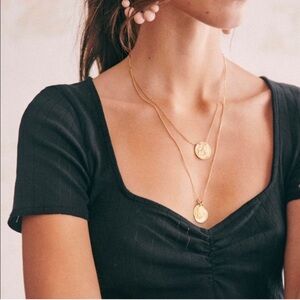 Sézane Irina T-shirt in Noir, Size XS